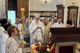 Епископ Вениамин совершил литургию в храме Рождества Иоанна Предтечи в селе Брейтово 24045