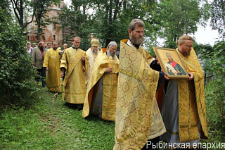 Божественная литургия в храме Богоявления-на-Острову в Хопылёво. 5254