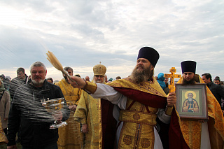Первая Божественная литургия в Крестознаменском храме села Коприно 16107