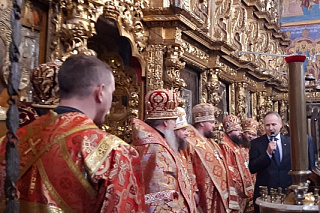Соборное архиерейское богослужение в день памяти священномученика Вениамина, епископа Романовского 9819