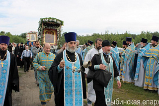 Рыбинская епархия торжественно отпраздновала 400-летие обретения Югской иконы Божией Матери и основания Югской Дорофеевой пустыни. 3954