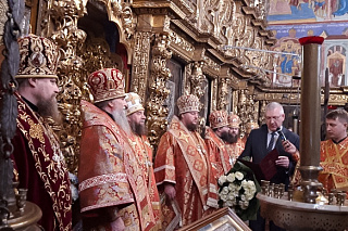 Соборное архиерейское богослужение в день памяти священномученика Вениамина, епископа Романовского 9819