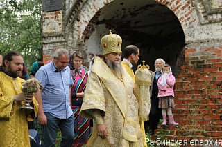 Божественная литургия в храме Богоявления-на-Острову в Хопылёво. 5254