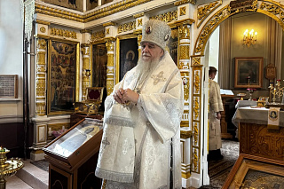 Епископ Вениамин совершил Литургию в 170-летний юбилей Вознесенского храма города Данилова. 23923