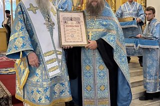 Празднование Недели всех святых, в земле Российской просиявших, в Спасо-Преображенском кафедральном соборе 23981