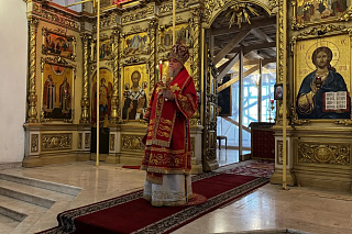 В Неделю 6-ю по Пасхе епископ Вениамин совершил Литургию в Спасо-Преображенском соборе города Рыбинска. 23912