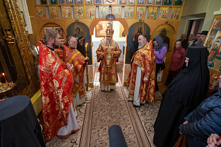 Епископ Вениамин совершил чин освящения иконы Божией Матери «Благодатное Небо» в Ваулово 11850