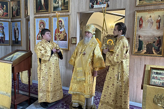 Архиерейское богослужение в Спасо-Преображенском храме деревни Городок 24008