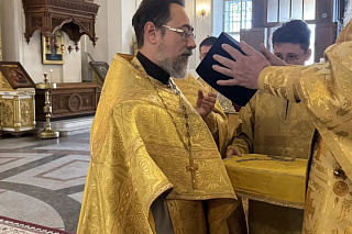 В Спасо-Преображенский собор города Рыбинска прибыл ковчег с частицей честных мощей святителя Спиридона, епископа Тримифунтского. 24132