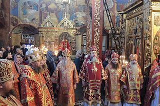Соборное архиерейское богослужение в день памяти священномученика Вениамина, епископа Романовского 9819